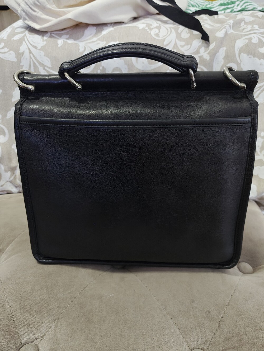 Vintage Coach Black Willis Silver Nickel Hardware 9927 - Picture 8 of 12